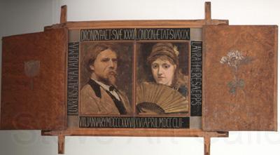 Alma-Tadema, Sir Lawrence Self-Portraits of Lawrence Alma-Tadema and Laura Theresa Epps (mk23) Norge oil painting art
